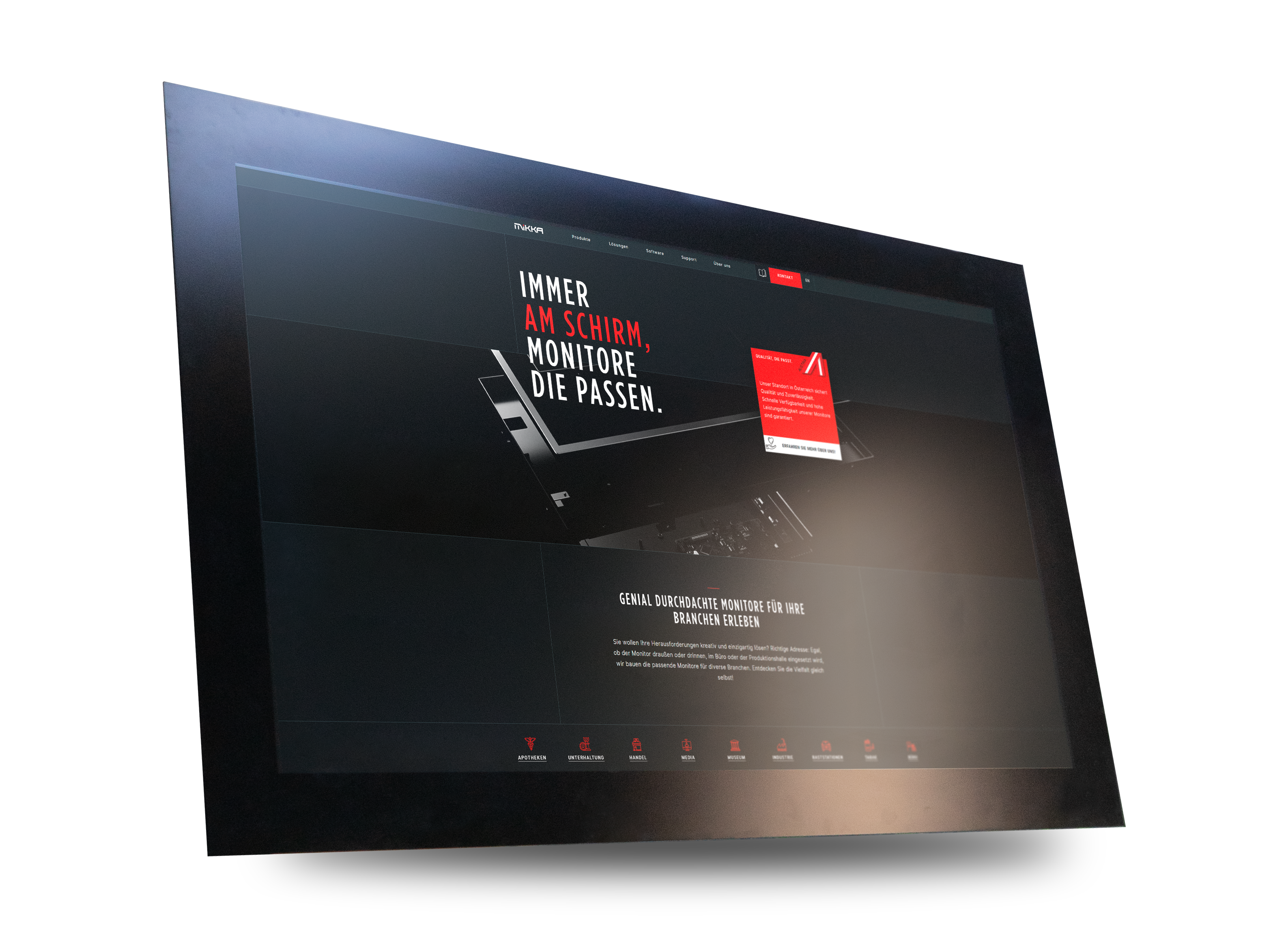 Leistungsstarker 43 Zoll Einbaumonitor für Outdoor Anwendungen | © MIKKA GmbH